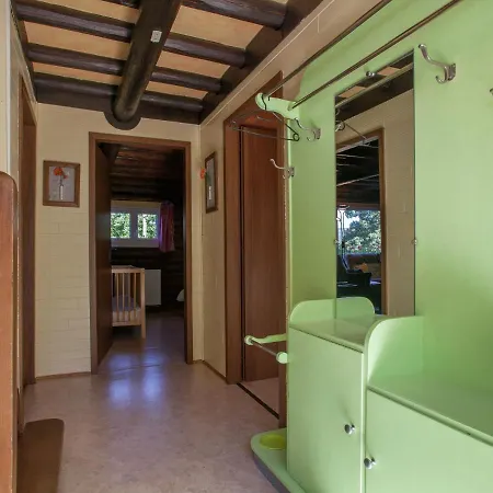 Chalet Open Wooden Chalet Built Against A Hill
