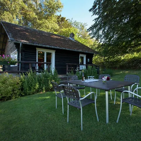 Chalet Open Wooden Chalet Built Against A Hill