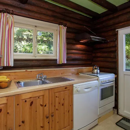 Chalet Open Wooden Chalet Built Against A Hill