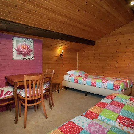 Chalet Open Wooden Chalet Built Against A Hill
